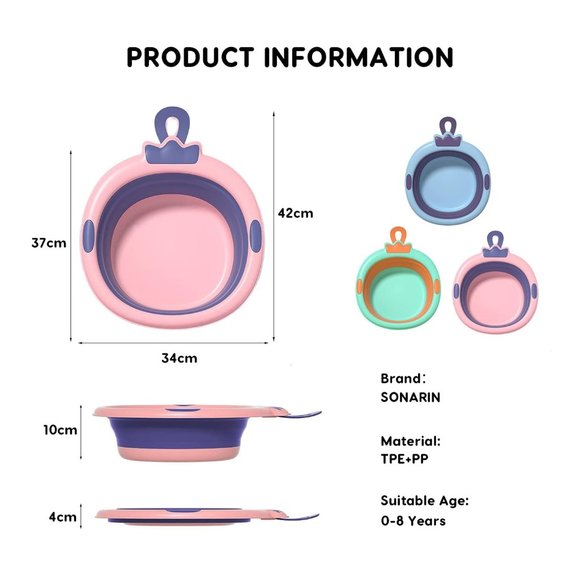 Portable Kids Wash Butt Basin Durable Wash Foot Basin Cute Baby Small Tub - Picture 16 of 16